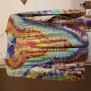 Time and Tru Multicolor Tie-Dye Top. Womens Sz.XXL,‎ 100%cotton